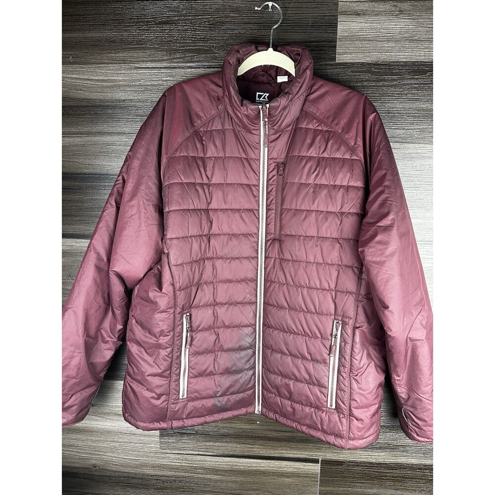 Cutter & Buck Jacket Men's XL Red Maroon Spark CB Spark